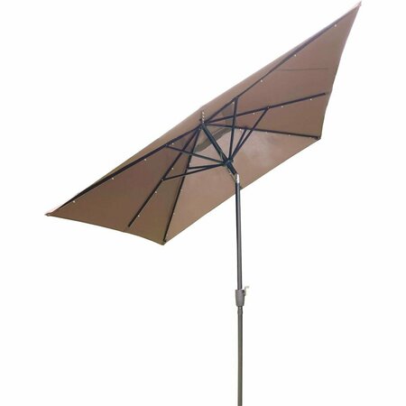 DO IT BEST 9'X7' Brn Solar Umbrella TJAUL-009REC-BRN